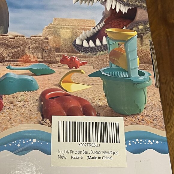 Burgkidz Dinosaur Beach Outdoor Play Set 18 Pieces For Kids Ages 3+ Sand Toys - Picture 6 of 13